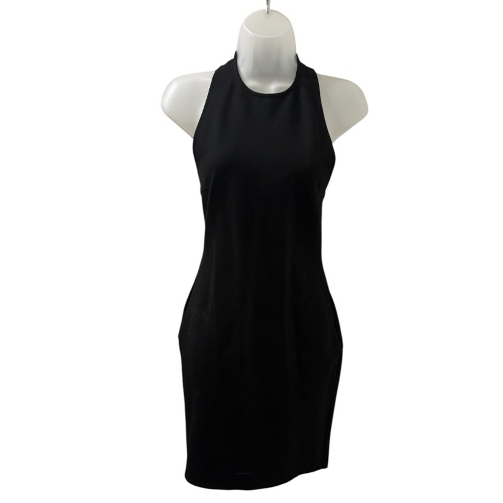 Tobi Elegant Halter Dress in Black - Small